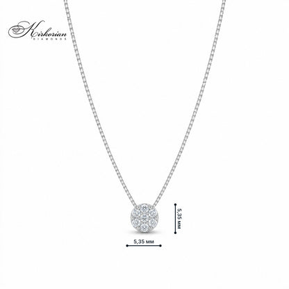Колие от бяло злато 18K с диаманти 0.15 ct – модел S107896