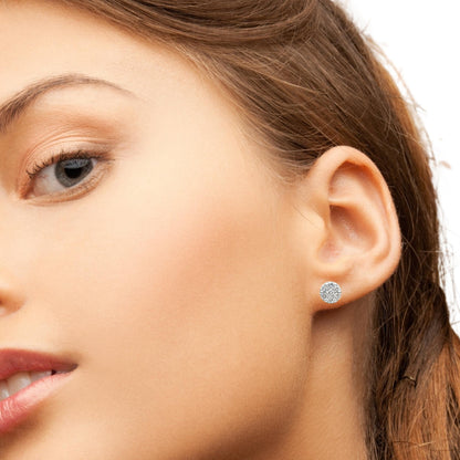 Обеци от бяло злато 18К с диаманти 0.25 ct – модел S108762, класически дизайн, промоционална оферта