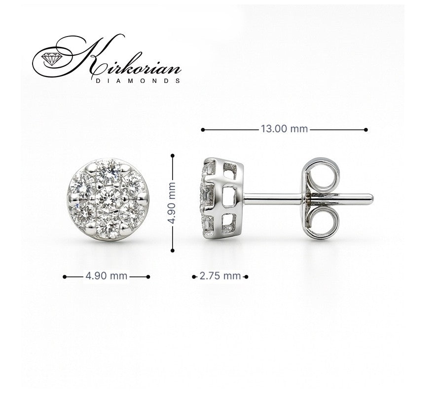 Обеци от бяло злато 18К с диаманти 0.25 ct – модел S108762, класически дизайн, промоционална оферта