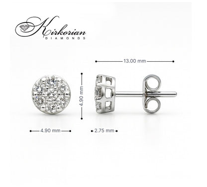 Обеци от бяло злато 18К с диаманти 0.25 ct – модел S108762, класически дизайн, промоционална оферта
