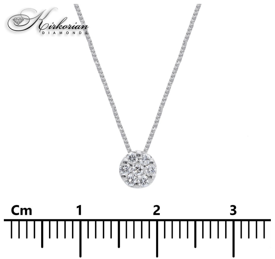 Нежно колие от бяло злато 18k с диаманти 0.10ct – елегантност във всеки детайл | S108766