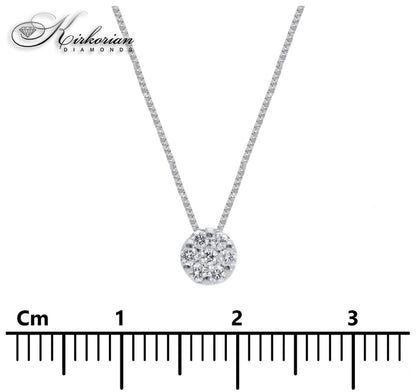 Нежно колие от бяло злато 18k с диаманти 0.10ct – елегантност във всеки детайл | S108766