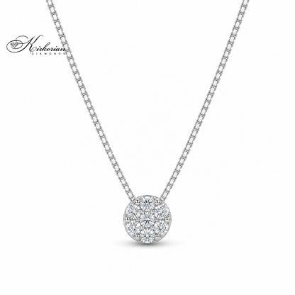 Нежно колие от бяло злато 18K с естествени диаманти 0.10 ct – модел S108766 от Kirkorian Diamonds
