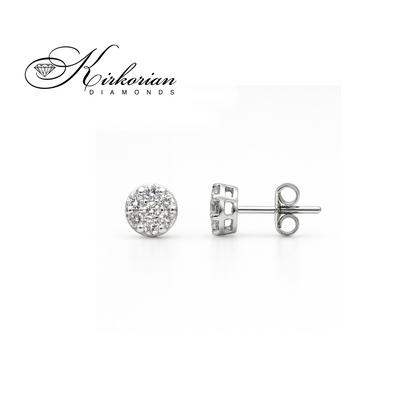 Обеци от бяло злато 18К с диаманти 0.18 ct – модел S114247, класически дизайн, лукс на достъпна цена