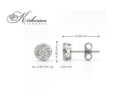 Обеци от бяло злато 18К с диаманти 0.18 ct – модел S114247, класически дизайн, лукс на достъпна цена