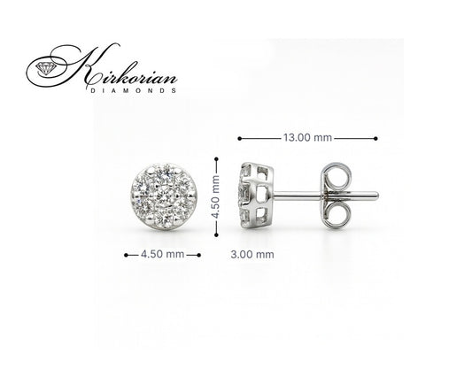 Обеци от бяло злато 18К с диаманти 0.18 ct – модел S114247, класически дизайн, лукс на достъпна цена