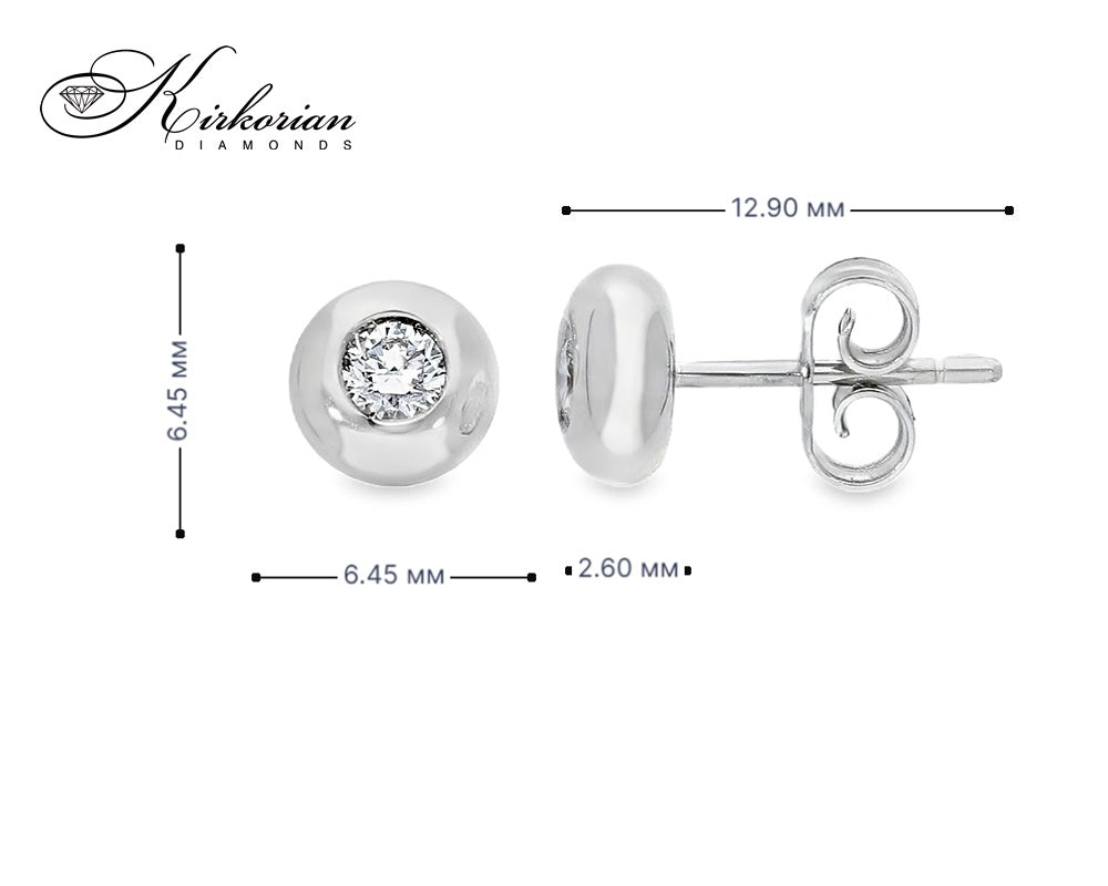 Класически обеци от бяло злато 18k с диаманти 0.24ct – S206427