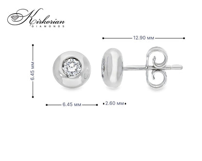 Класически обеци от бяло злато 18k с диаманти 0.24ct – S206427