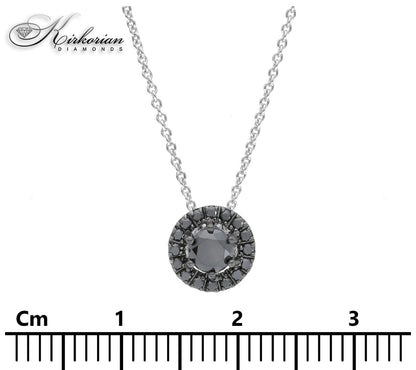 Колие от бяло злато 18 карата с черни диаманти – Код S223419 | Kirkorian Diamonds