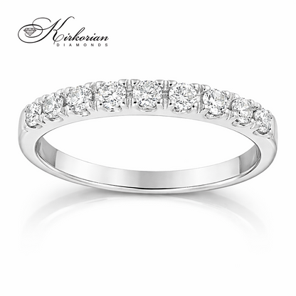 alt: eternity пръстен от бяло злато 18K с диаманти 0.27 ct half eternity диамантен пръстен бяло злато луксозно бижу