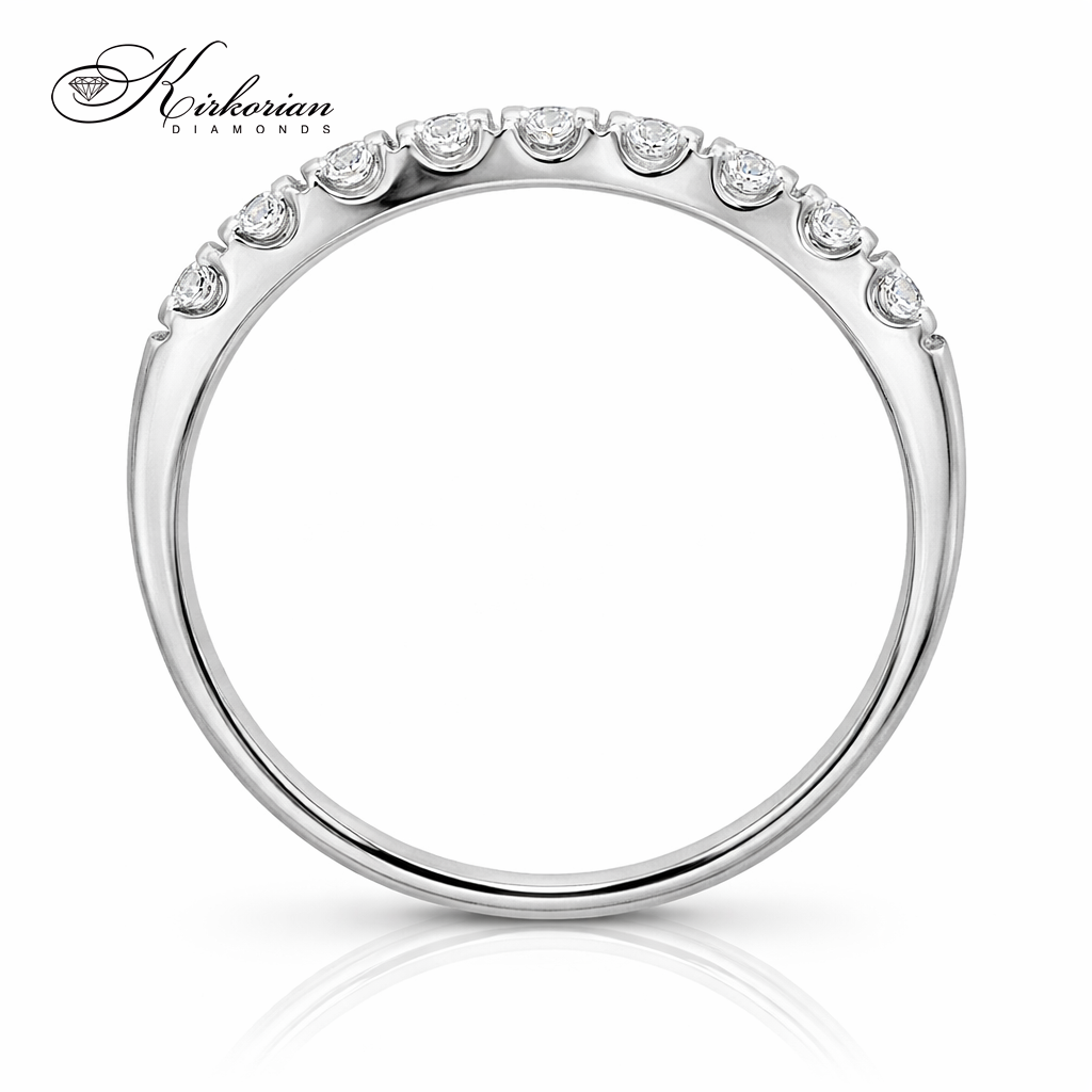 alt: профил на eternity пръстен от бяло злато 18K с диаманти 0.27 ct елегантен диамантен пръстен