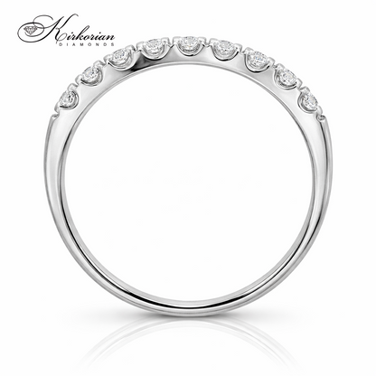 alt: профил на eternity пръстен от бяло злато 18K с диаманти 0.27 ct елегантен диамантен пръстен