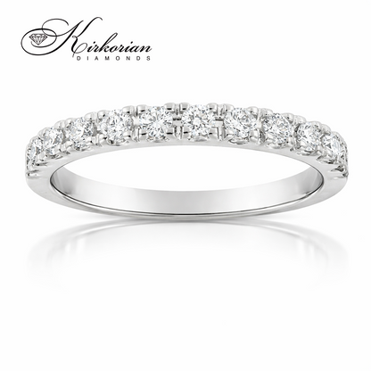 Eternity пръстен от бяло злато 18K с ред диаманти 0.35 ct – елегантен дамски диамантен пръстен eternity с естествени диаманти, KD сертификат, код S248313