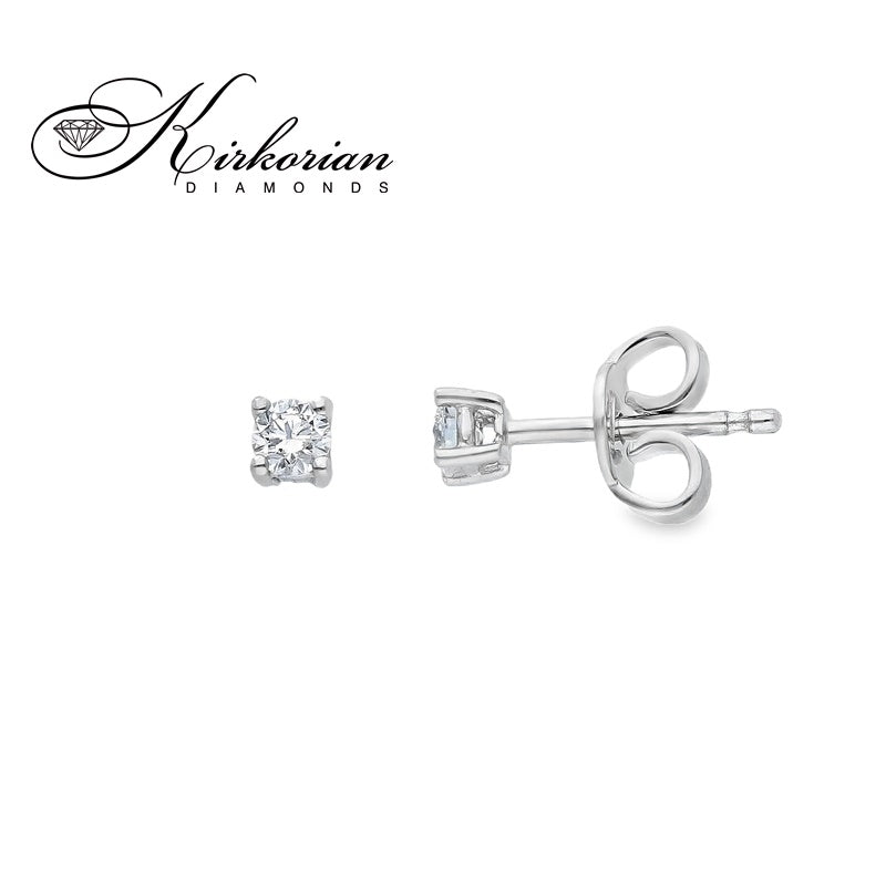 Обеци от бяло злато 18k с диаманти 0.20ct KD сертификат – модел SBBD01020B
