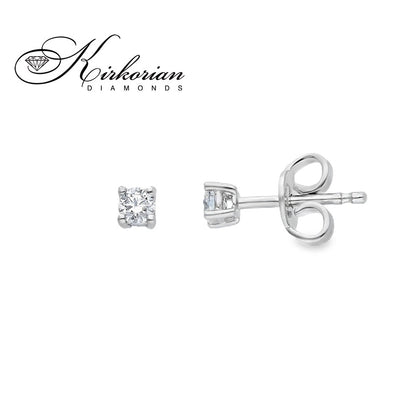 Обеци от бяло злато 18k с диаманти 0.20ct KD сертификат – модел SBBD01020B