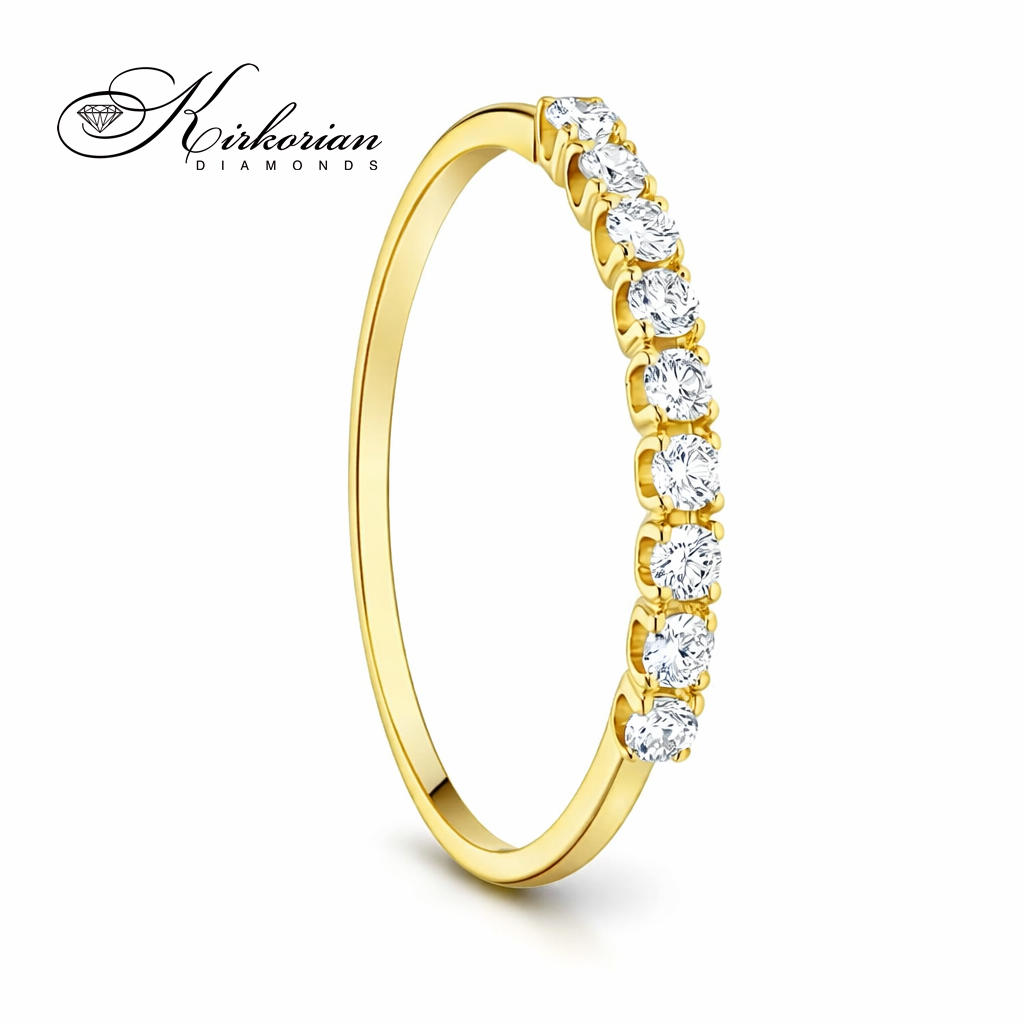 Вечна халка Eternity от жълто злато 18K с естествени диаманти 0.23 ct SBBF29003CG – луксозен пръстен с диаманти и KD сертификат