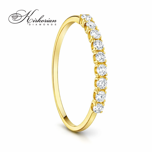 Вечна халка Eternity от жълто злато 18K с естествени диаманти 0.23 ct SBBF29003CG – луксозен пръстен с диаманти и KD сертификат