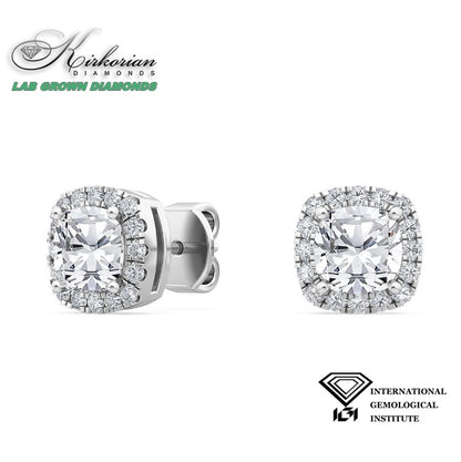 Обеци с Lab Grown диаманти 1.26ct | Бяло злато 14k | IGI сертификат – LGSJE31887