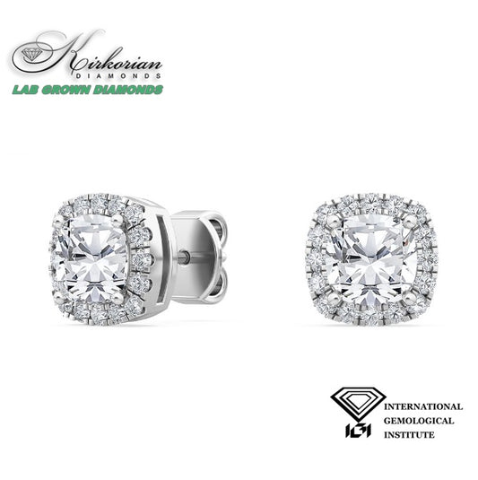 Обеци с Lab Grown диаманти 1.26ct | Бяло злато 14k | IGI сертификат – LGSJE31887