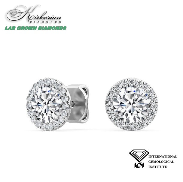 Обеци с Lab Grown диаманти 1.14ct | Бяло злато 14k | IGI сертификат – LGSJE31903