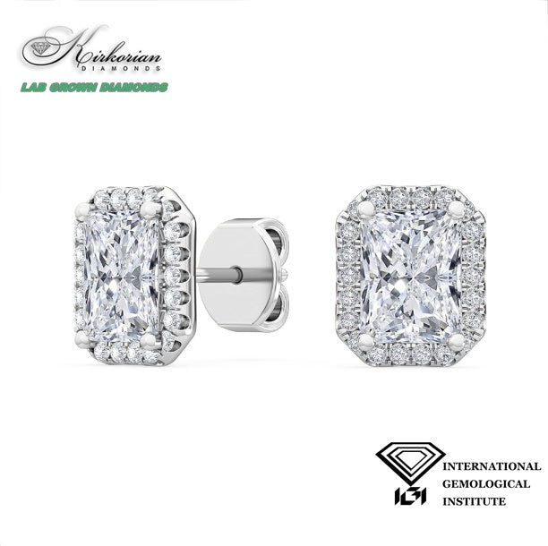 Обеци с Lab Grown диаманти 1.63ct | Бяло злато 18k | IGI сертификат – LGSJE31955A