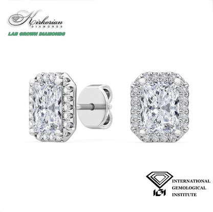 Обеци с Lab Grown диаманти 1.63ct | Бяло злато 18k | IGI сертификат – LGSJE31955A