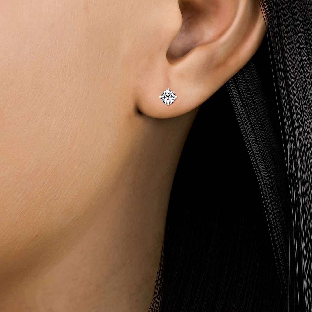 Луксозни обеци с диаманти 2.00ct E/F VVS-VS от бяло злато 18k с IGI сертификат