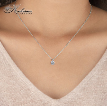 Класическо колие с Lab Grown диамант 0.50ct | Бяло злато 18k | IGI сертификат – LGSJP31594B