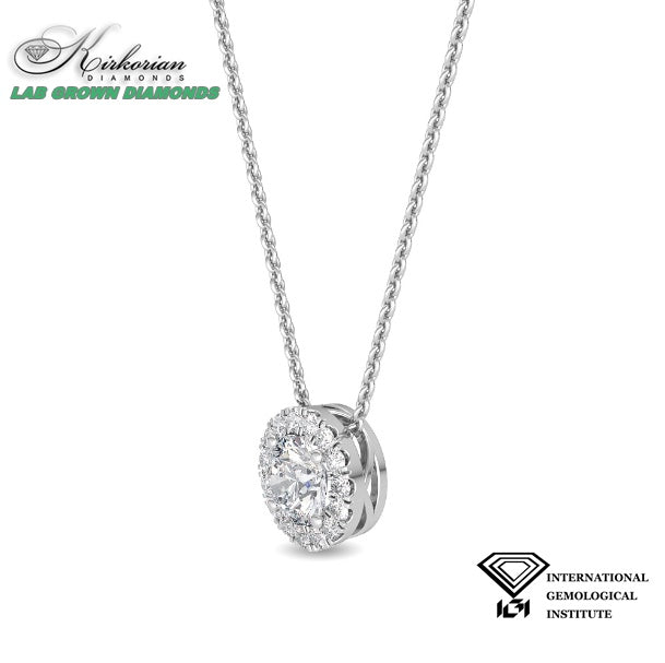 Колие от бяло злато 18k с Lab Grown диамант 0.65ct – IGI сертификат | Модел LGSJP31595