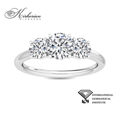 Годежен пръстен от бяло злато 14К с лабораторни диаманти 1.50 ct SJR54475B
