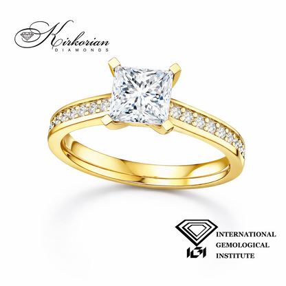 Princess cut лабораторен диамант 1 карат