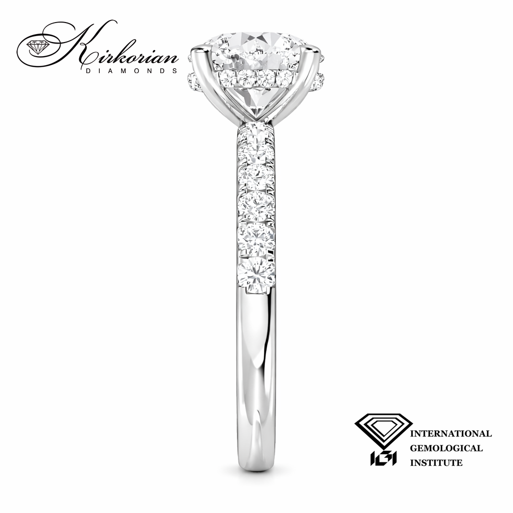 детайл централен диамант 1.00 ct D VS1 брилянтна шлифовка IGI