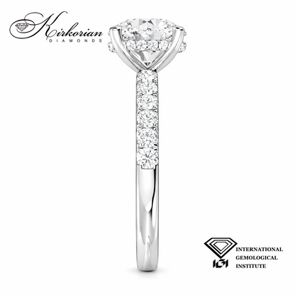 детайл централен диамант 1.00 ct D VS1 брилянтна шлифовка IGI