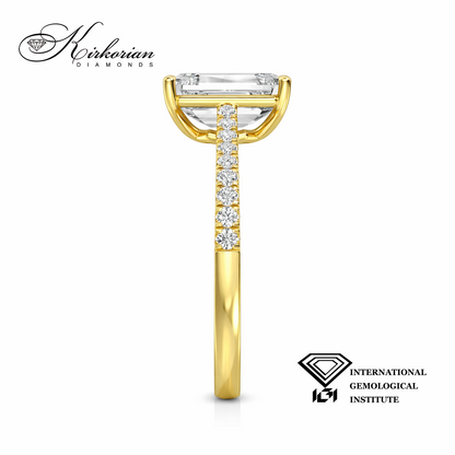 Страничен изглед Emerald IGI лабораторен диамант