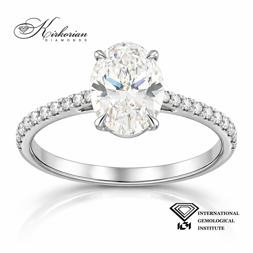 Годежен пръстен 1.5+ карата бяло злато