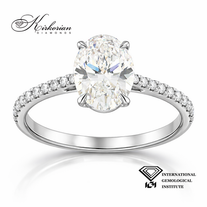 Годежен пръстен 1.5+ карата бяло злато