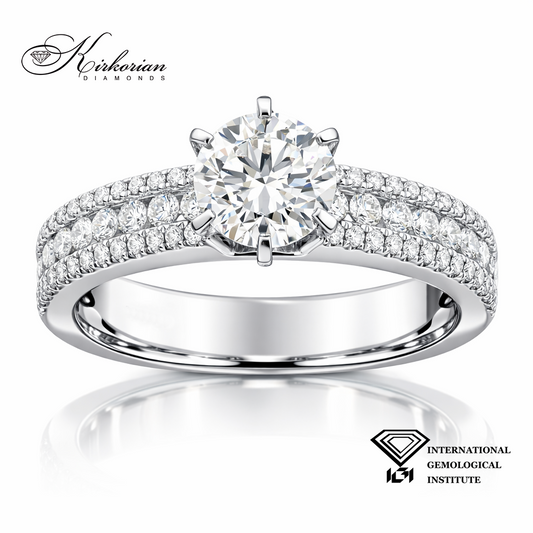 диамантен годежен пръстен 1.26 ct IGI сертифициран модел T111