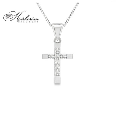 Кръст 14к. с Диаманти 0.09 Карата - VS014 | Kirkorian Diamonds