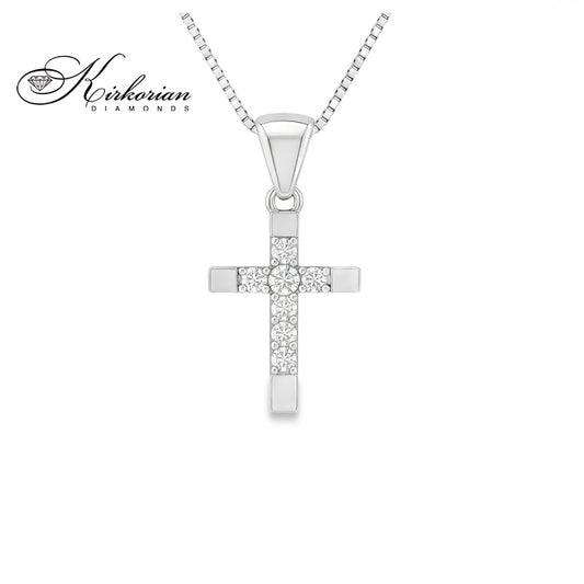 Кръст 14к. с Диаманти 0.09 Карата - VS014 | Kirkorian Diamonds