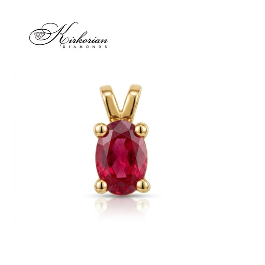 Gold pendant with natural garnet 0.51 ct – suitable for Capricorn zodiac sign