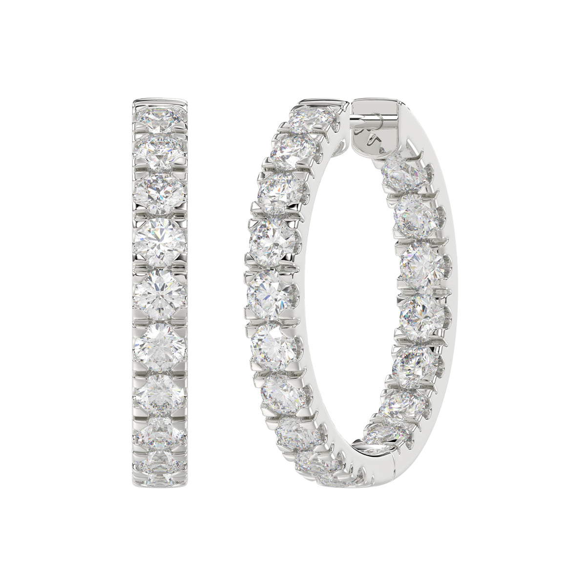 14K White Gold, angled view