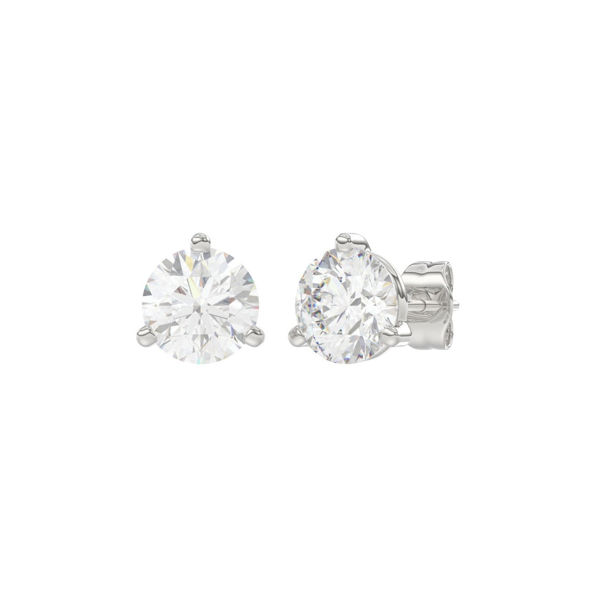 14K White Gold, angled view