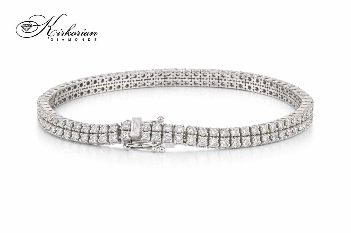 Диамантена тенис гривна 3 карата с брилянтен шлиф