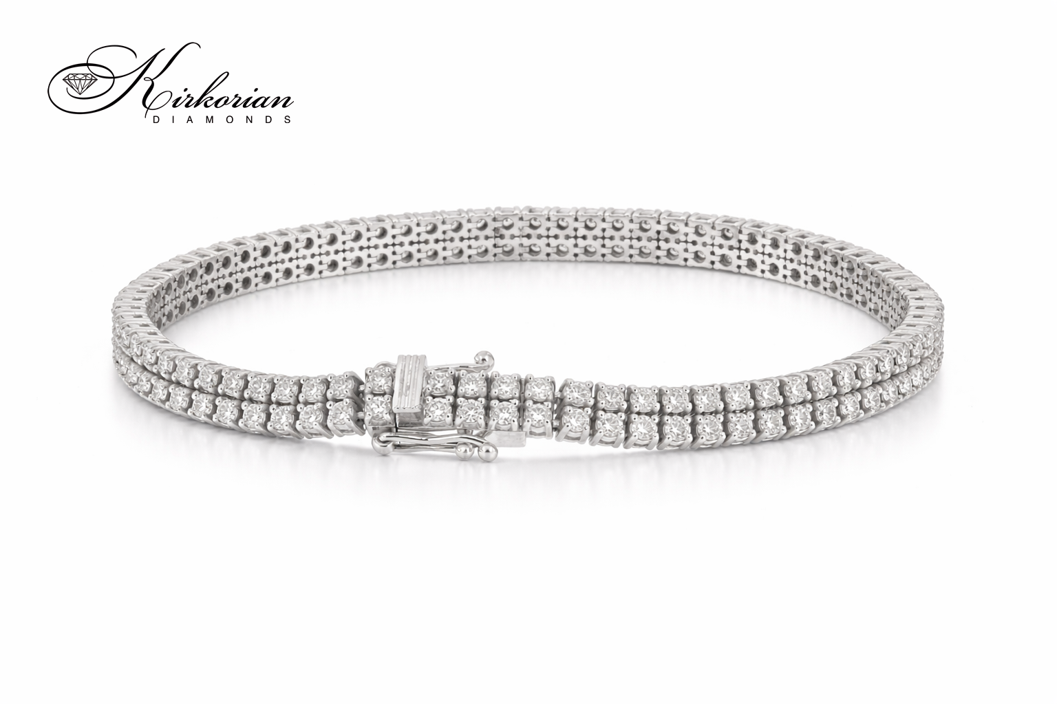 Диамантена тенис гривна 3 карата с брилянтен шлиф