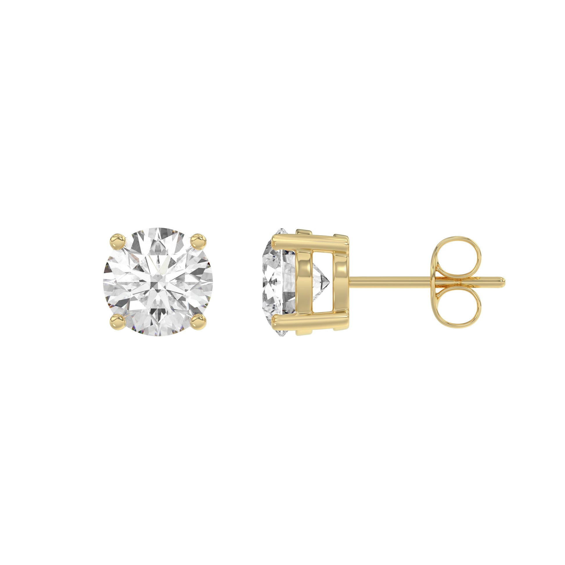 14K Yellow Gold, flat view