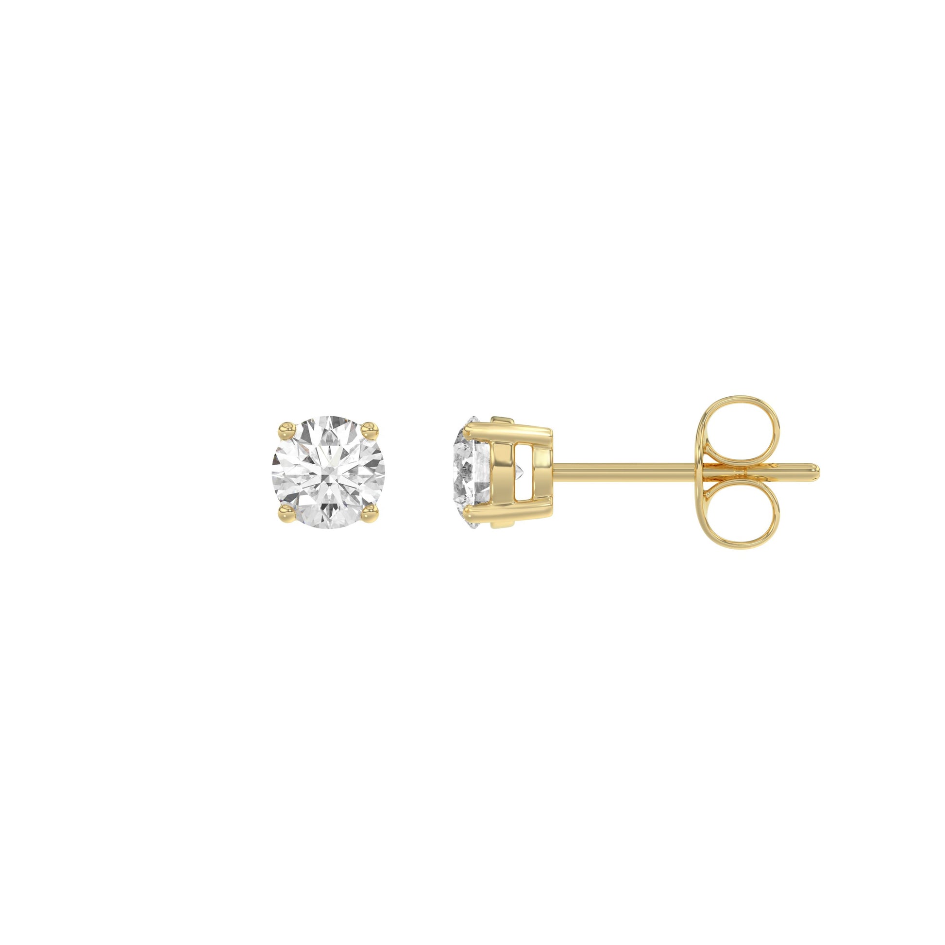 14K Yellow Gold, flat view