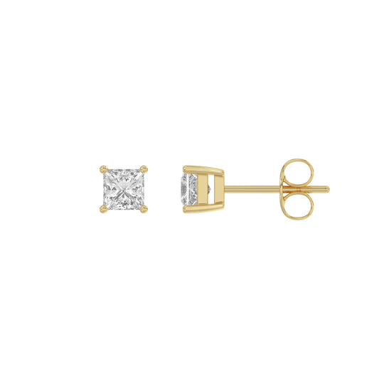 14K Yellow Gold, flat view