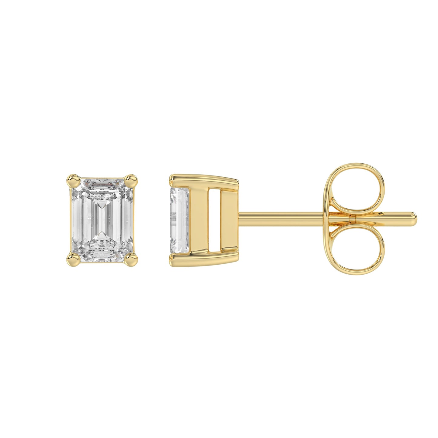 14K Yellow Gold, flat view