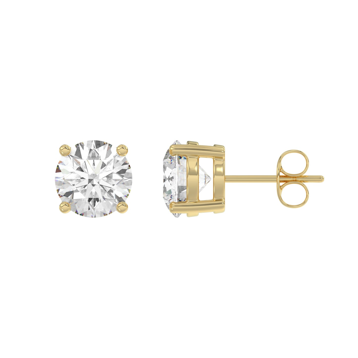 14K Yellow Gold, flat view