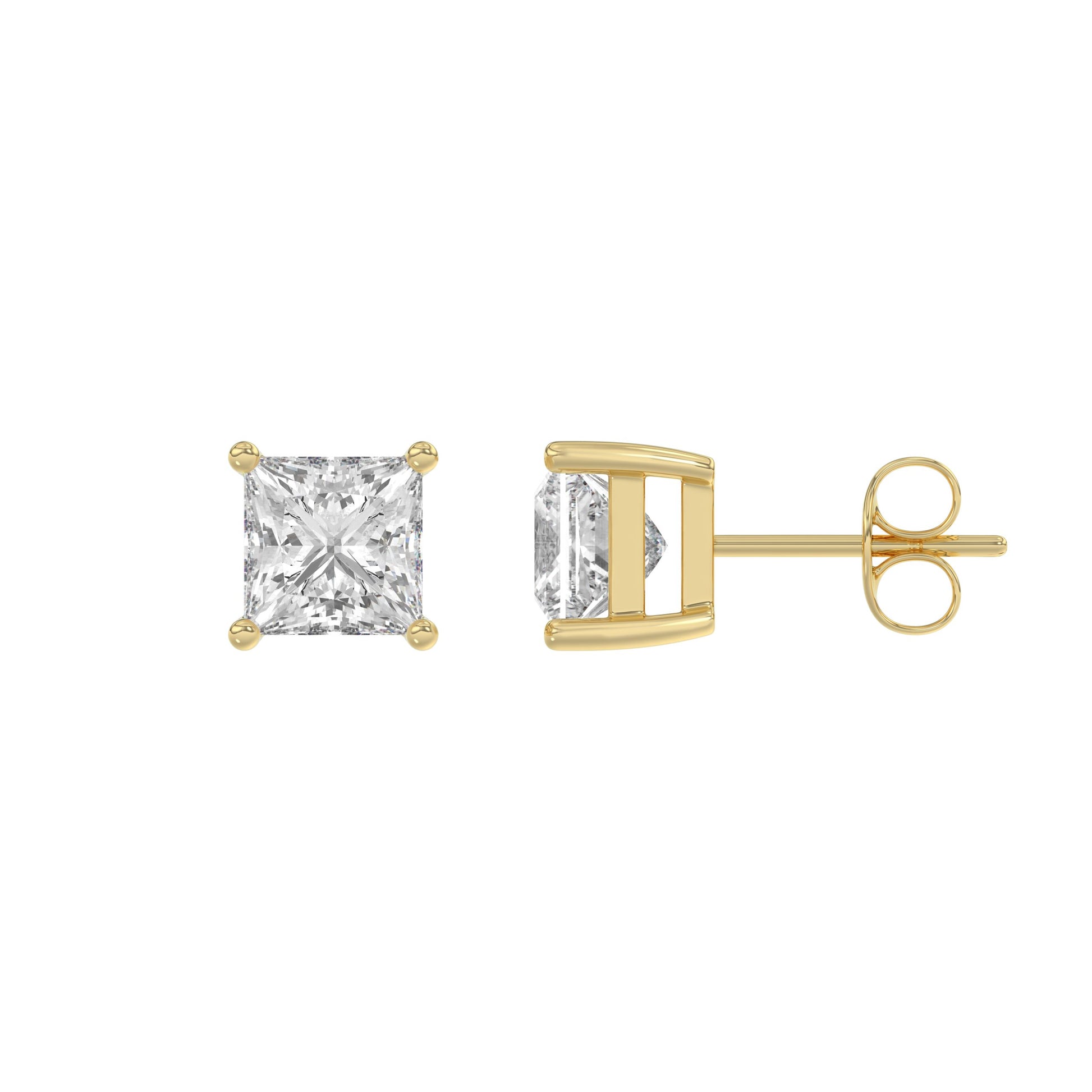 14K Yellow Gold, flat view